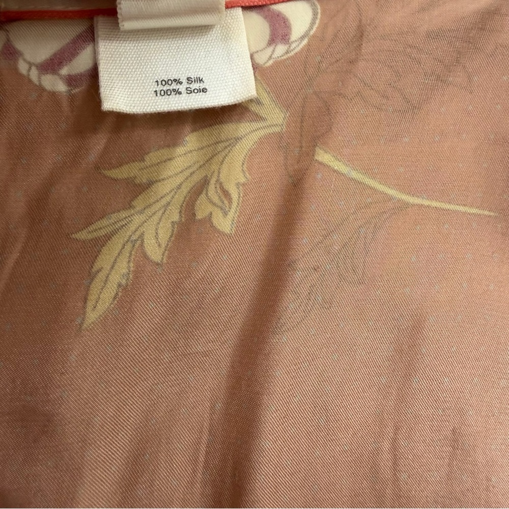 vtg deep v plunge neckline dolman sleeve cinched waist top bat wing 100% silk - Picture 7 of 8